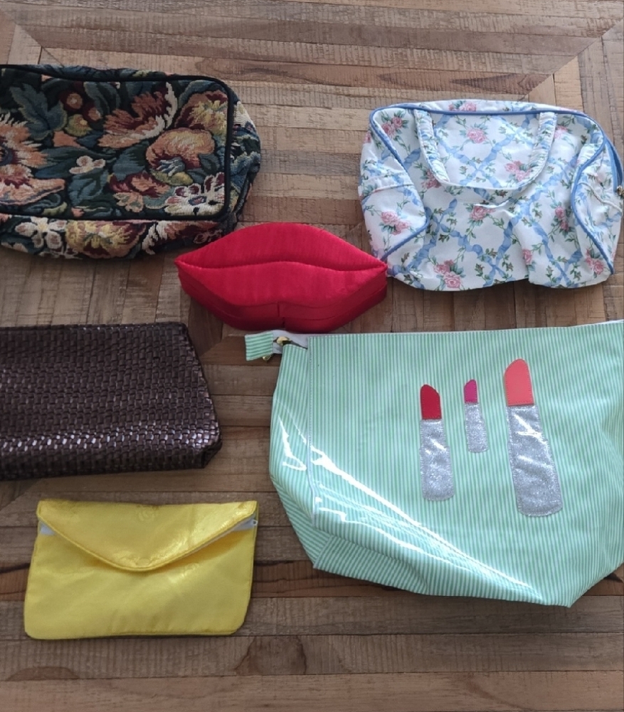 Laura Mercier Floral and Lipstick Cosmetic Bag Collection